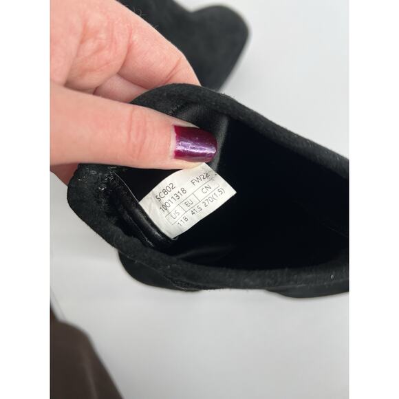 Stuart Weitzman Skyhigh Platform Boot Black Suede Heels Women’s Size 11 READ - Picture 3 of 11